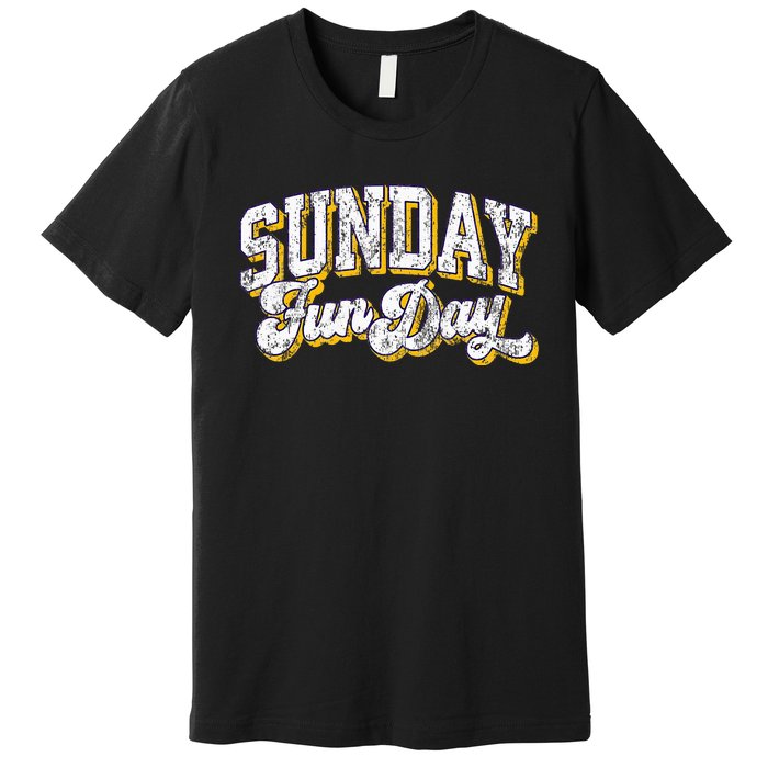 Vintage Sunday Funday Minnesota Football Premium T-Shirt