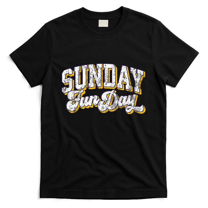Vintage Sunday Funday Minnesota Football Retro Fun Day T-Shirt
