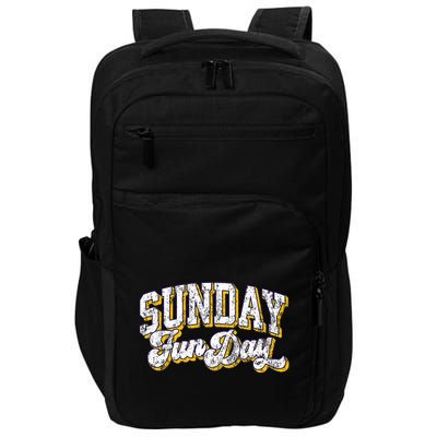 Vintage Sunday Funday Minnesota Football Retro Fun Day Impact Tech Backpack
