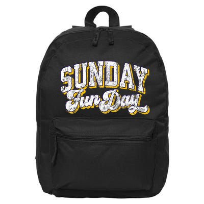 Vintage Sunday Funday Minnesota Football Retro Fun Day 16 in Basic Backpack