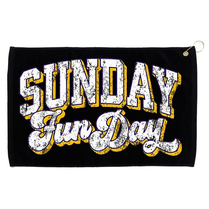 Vintage Sunday Funday Minnesota Football Retro Fun Day Grommeted Golf Towel