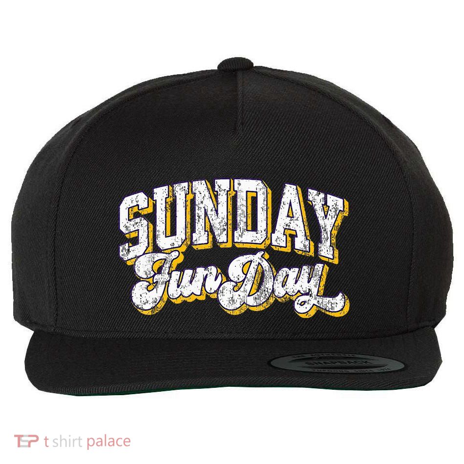 Vintage Sunday Funday Minnesota Football Retro Fun Day Wool Snapback Cap
