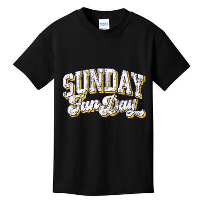 Vintage Sunday Funday Minnesota Football Retro Fun Day Kids T-Shirt