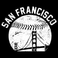 Vintage San Francisco Skyline SF Baseball Baby Bodysuit