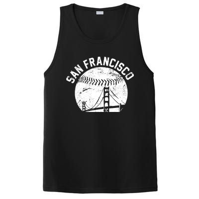 Vintage San Francisco Skyline SF Baseball PosiCharge Competitor Tank