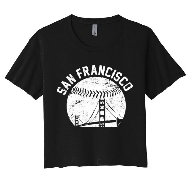 Vintage San Francisco Skyline SF Baseball Crop Top