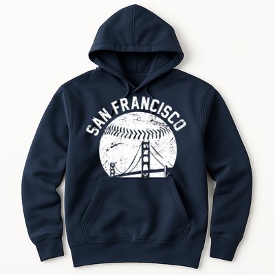 Vintage San Francisco Skyline SF Baseball Hoodie