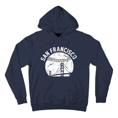 Vintage San Francisco Skyline SF Baseball Tall Hoodie