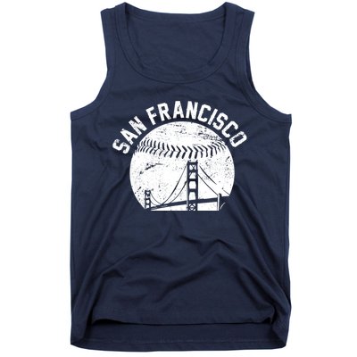 Vintage San Francisco Skyline SF Baseball Tank Top