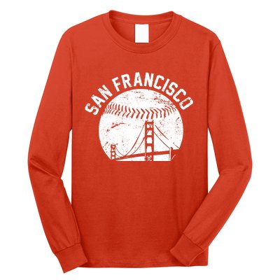 Vintage San Francisco Skyline SF Baseball Long Sleeve Shirt