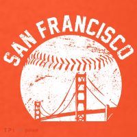 Vintage San Francisco Skyline SF Baseball T-Shirt