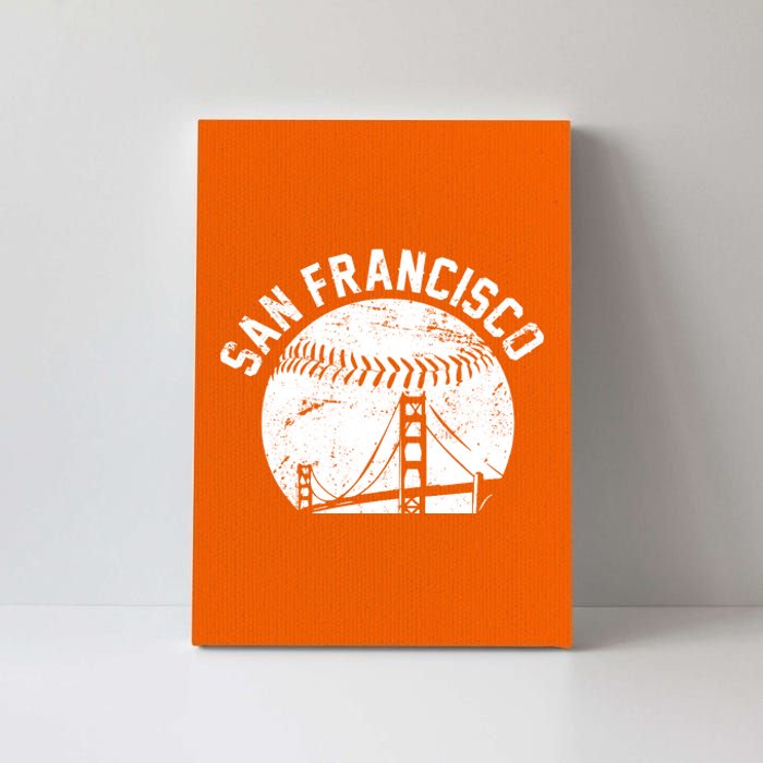 Vintage San Francisco Skyline SF Baseball Canvas