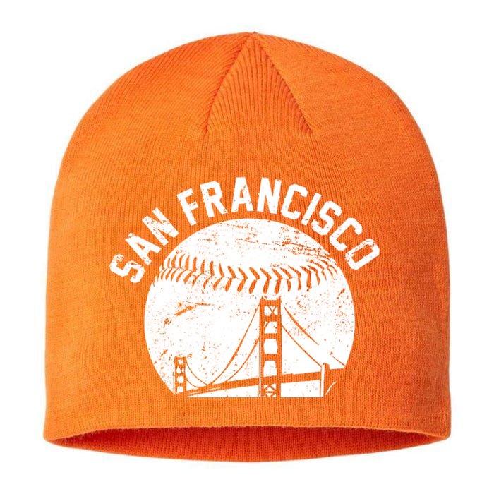 Vintage San Francisco Skyline SF Baseball Sustainable Beanie