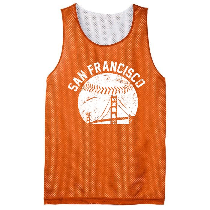 Vintage San Francisco Skyline SF Baseball Mesh Reversible Basketball Jersey Tank