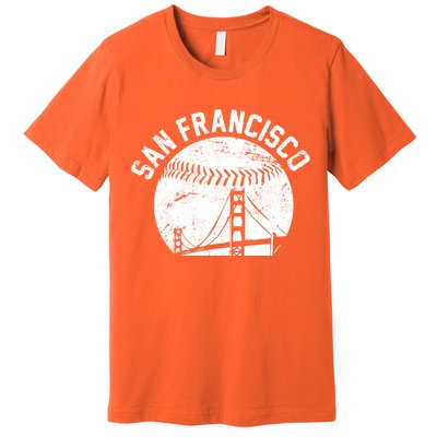 Vintage San Francisco Skyline SF Baseball Premium T-Shirt