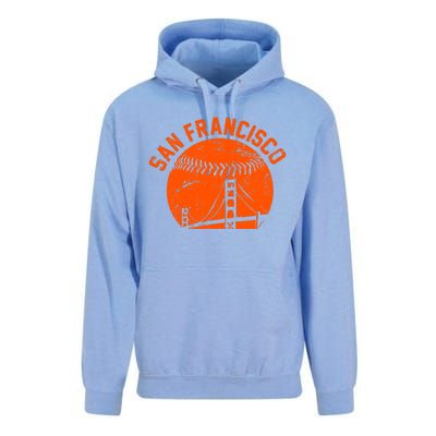 Vintage San Francisco Skyline SF Baseball Unisex Surf Hoodie