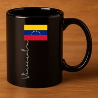 Venezuela Signature Flag Pole Patriotic Gift 11oz C Handle Ceramic Mug