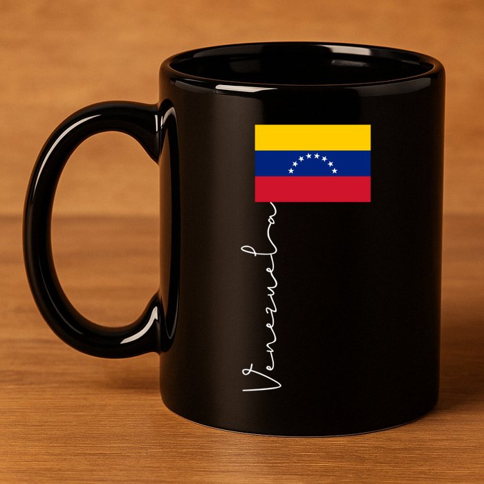 Venezuela Signature Flag Pole Patriotic Gift 11oz C Handle Ceramic Mug