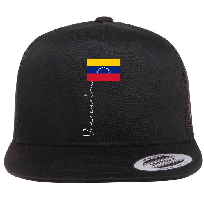 Venezuela Signature Flag Pole Patriotic Gift Flatbill Hat