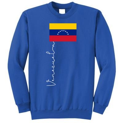 Venezuela Signature Flag Pole Patriotic Gift Sweatshirt