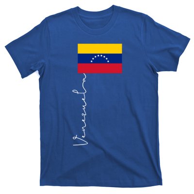 Venezuela Signature Flag Pole Patriotic Gift T-Shirt