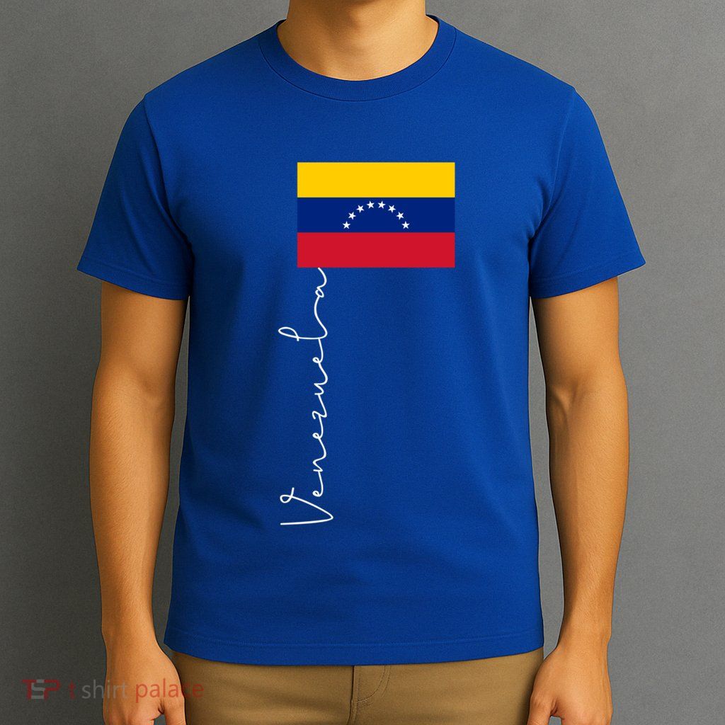 Venezuela Signature Flag Pole Patriotic Gift T-Shirt