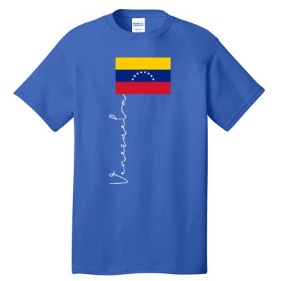 Venezuela Signature Flag Pole Patriotic Gift Tall T-Shirt