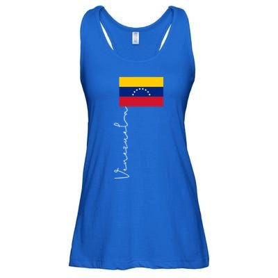 Venezuela Signature Flag Pole Patriotic Gift Ladies Essential Flowy Tank