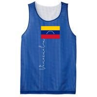 Venezuela Signature Flag Pole Patriotic Gift Mesh Reversible Basketball Jersey Tank