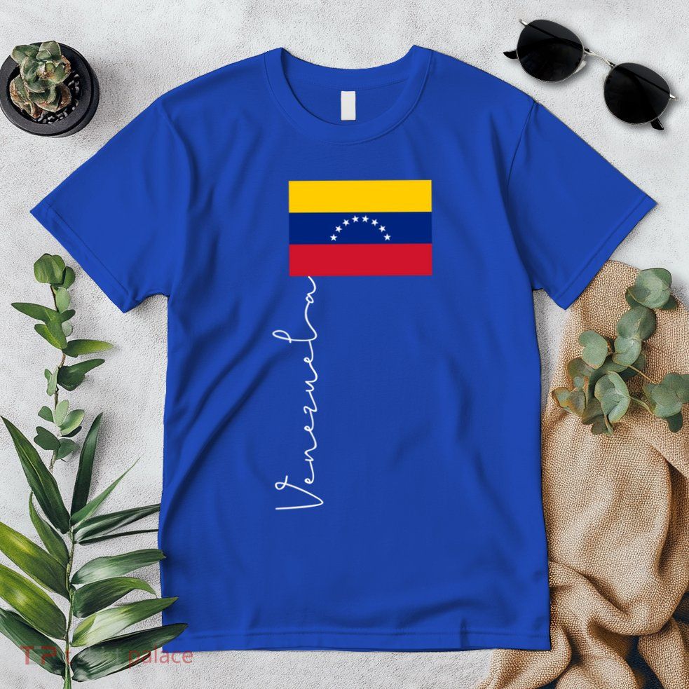 Venezuela Signature Flag Pole Patriotic Gift Premium T-Shirt
