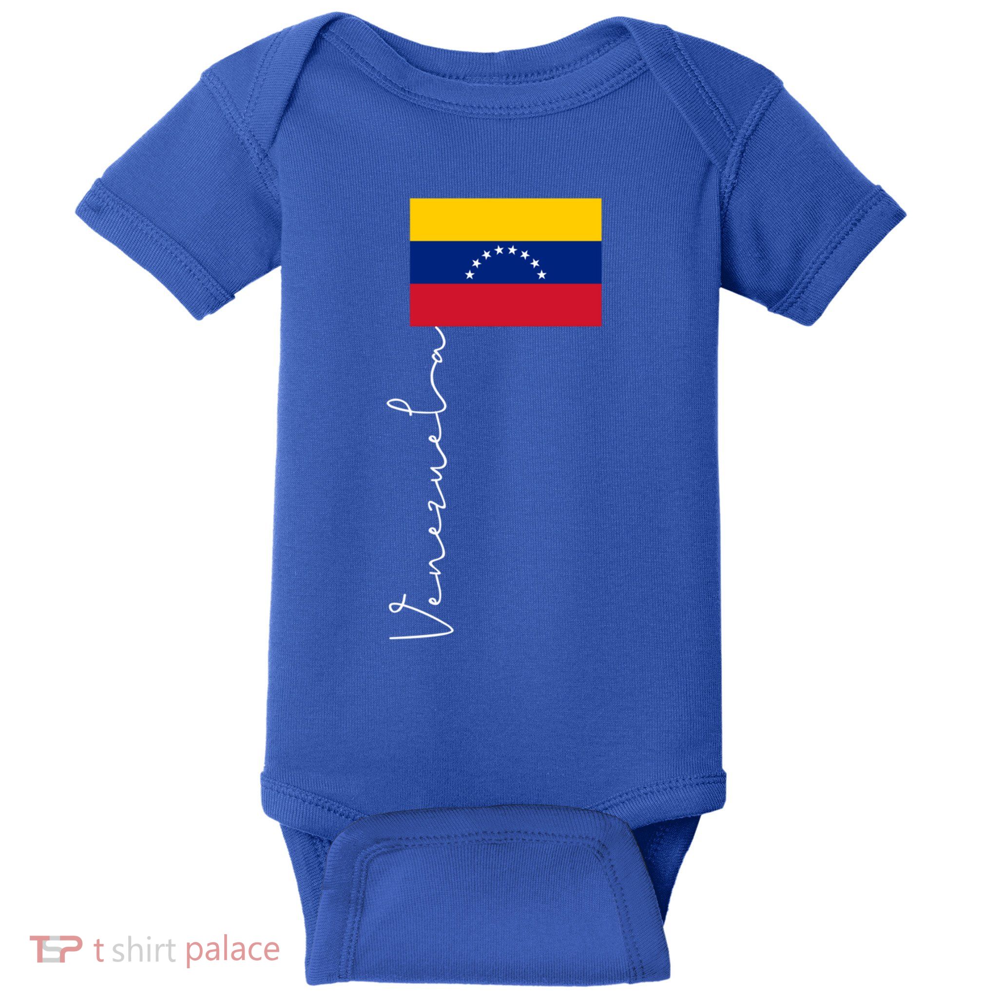 Venezuela Signature Flag Pole Patriotic Gift Baby Bodysuit
