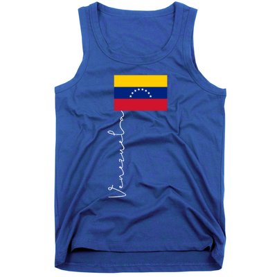 Venezuela Signature Flag Pole Patriotic Gift Tank Top