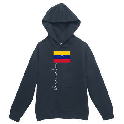 Venezuela Signature Flag Pole Patriotic Gift Urban Pullover Hoodie