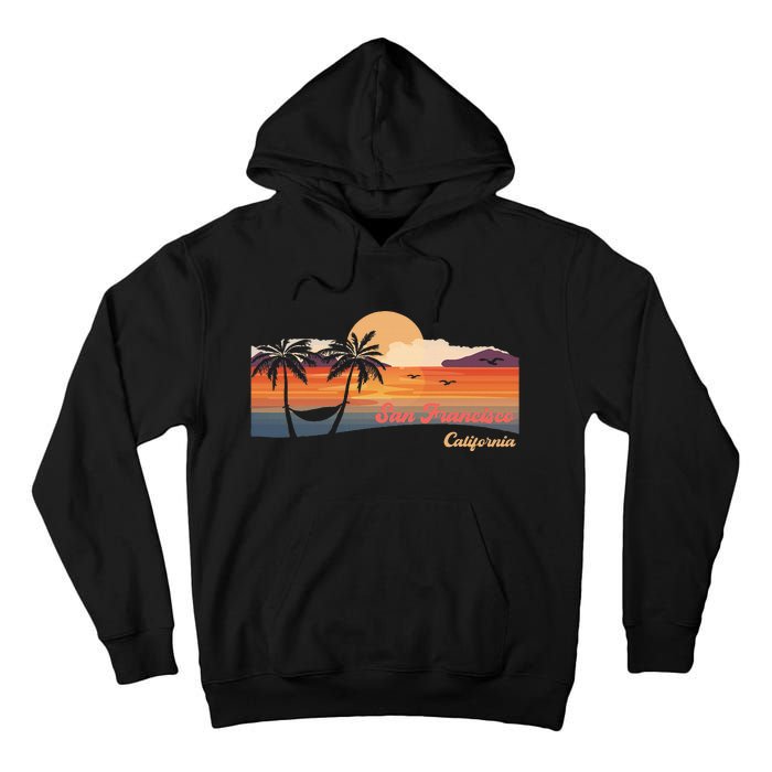 Vintage San Francisco California Beach Tall Hoodie