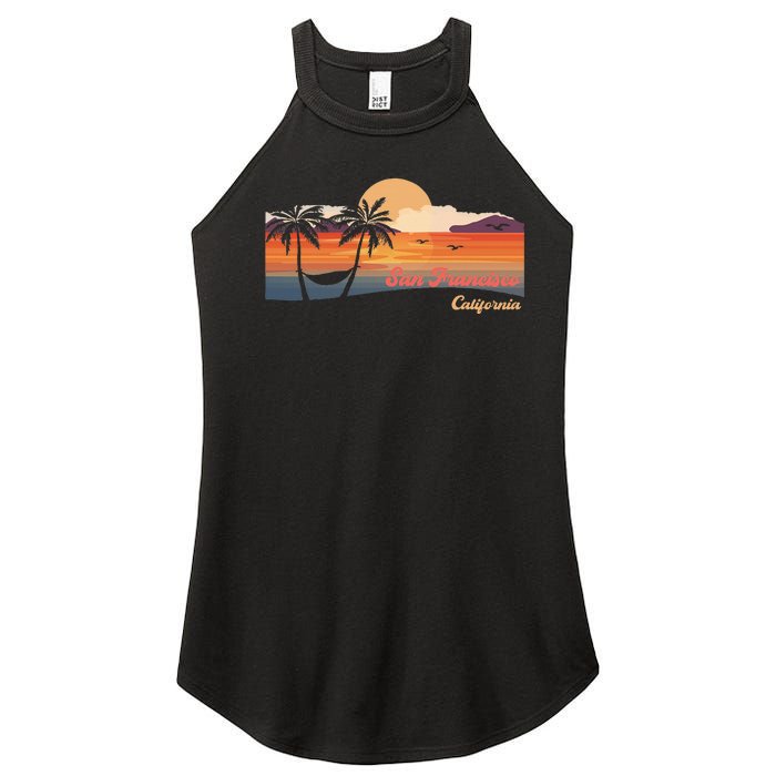 Vintage San Francisco California Beach Women's Perfect Tri Rocker Tank