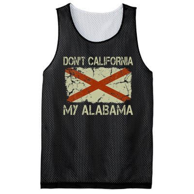 Vintage State Flag DonT California My Alabama Mesh Reversible Basketball Jersey Tank