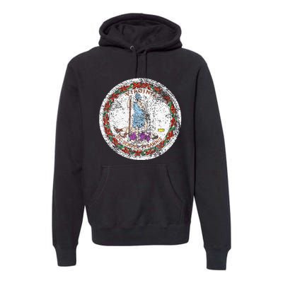 VIRGINIA STATE FLAG SEAL RICHMOND NORFOLK Premium Hoodie