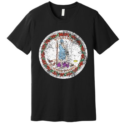 VIRGINIA STATE FLAG SEAL RICHMOND NORFOLK Premium T-Shirt