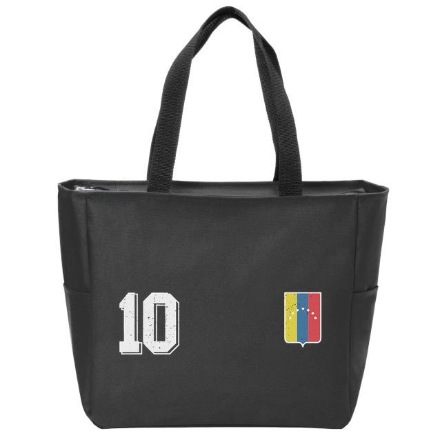 Venezuela Soccer Football Vinotinto Design Venezuelans Zip Tote Bag