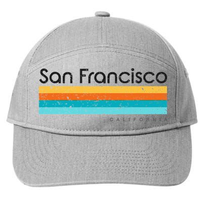 Vintage San Francisco California Ca Retro 7-Panel Snapback Hat
