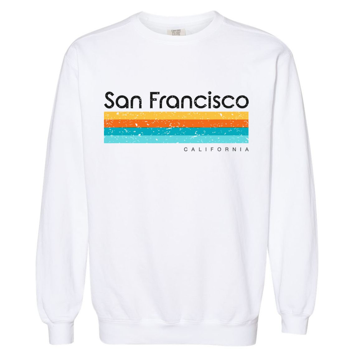 Vintage San Francisco California Ca Retro Garment-Dyed Sweatshirt