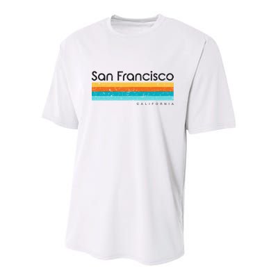 Vintage San Francisco California Ca Retro Youth Performance Sprint T-Shirt