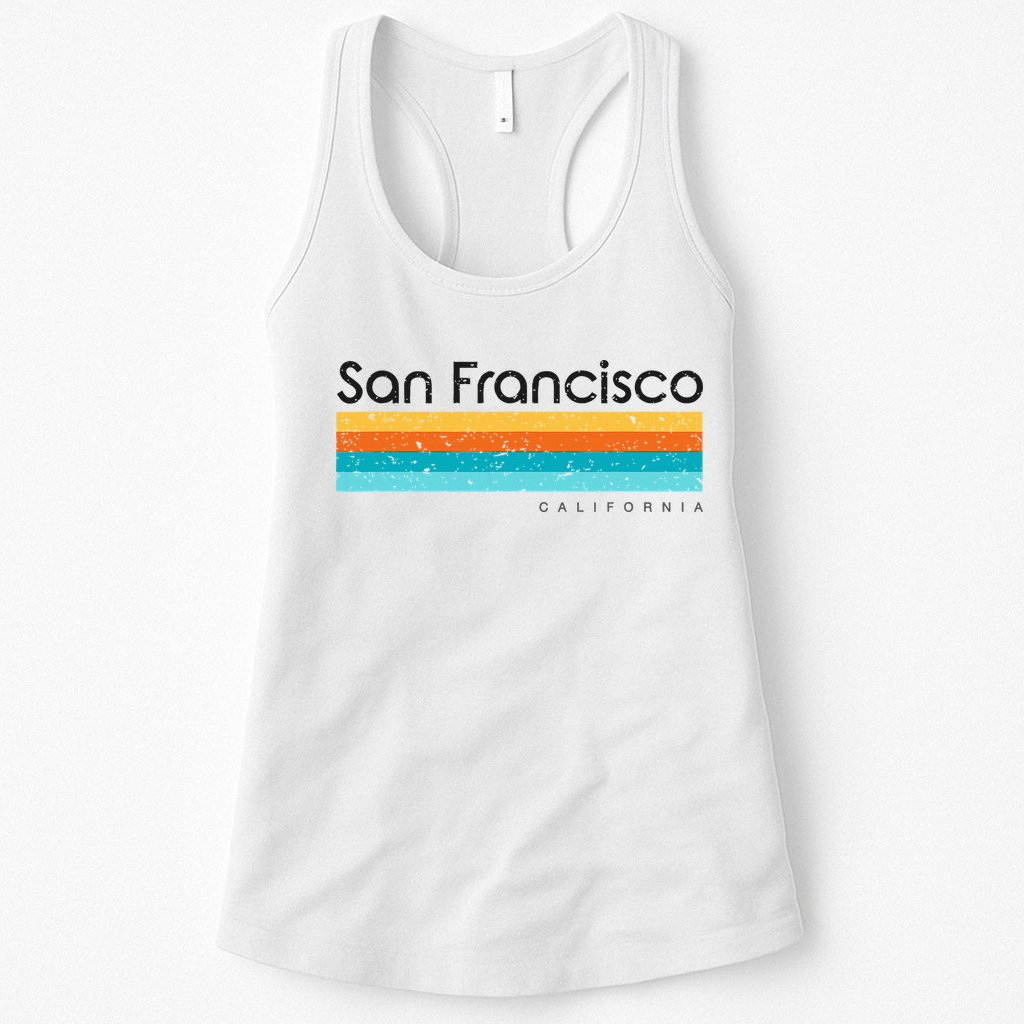 Vintage San Francisco California Ca Retro Womens Tank Top
