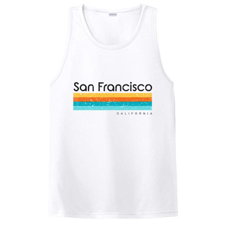 Vintage San Francisco California Ca Retro PosiCharge Competitor Tank