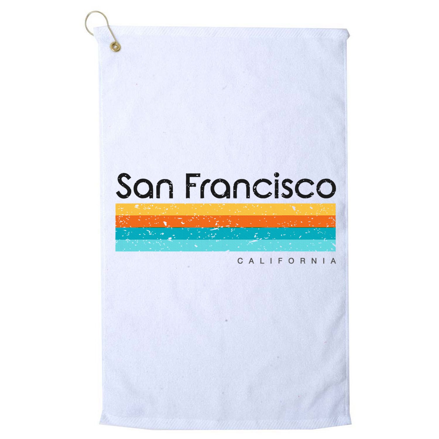 Vintage San Francisco California Ca Retro Golf Towel