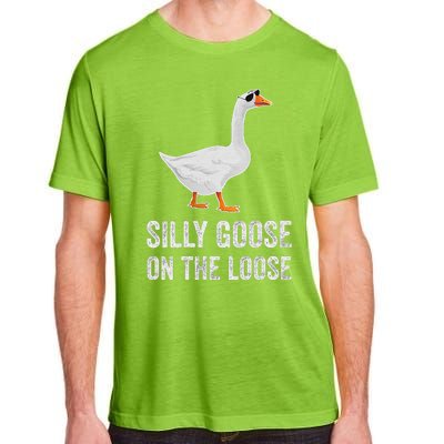 vintage Silly Goose On The Loose Funny Saying Adult ChromaSoft Performance T-Shirt