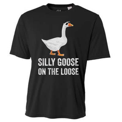 vintage Silly Goose On The Loose Funny Saying Cooling Performance Crew T-Shirt