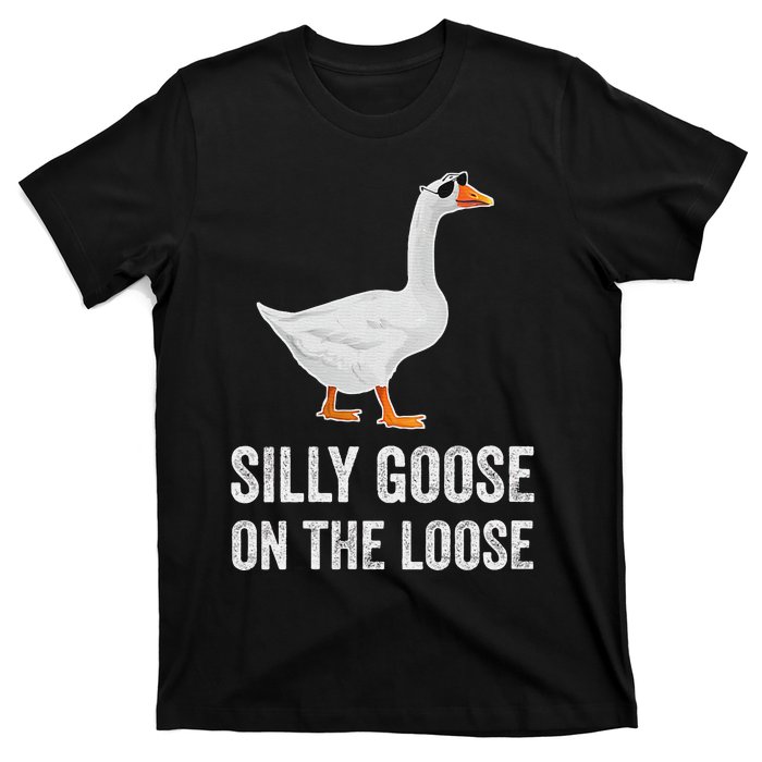 vintage Silly Goose On The Loose Funny Saying T-Shirt