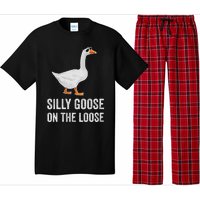 vintage Silly Goose On The Loose Funny Saying Pajama Set