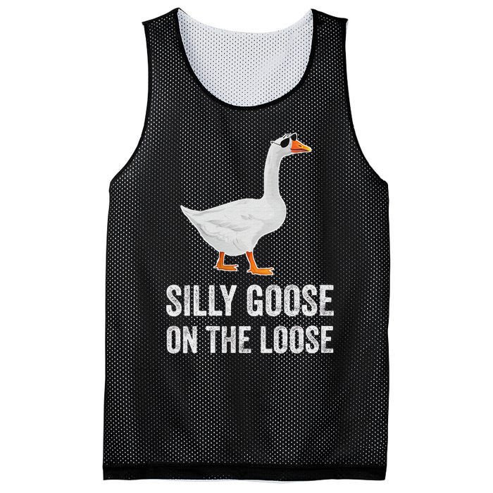 vintage Silly Goose On The Loose Funny Saying Mesh Reversible Basketball Jersey Tank